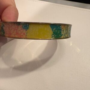 Lilly Pulitzer Floral Patterned Bangle Bracelet with box